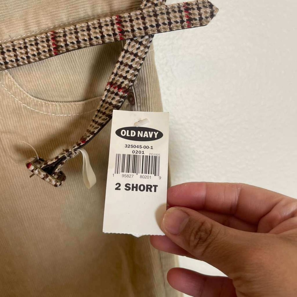 Y2k Streetwear Old Navy Womens Low Waist Boot-Cut Corduroy Pants Tan 2 Short NWT - Picture 5 of 11